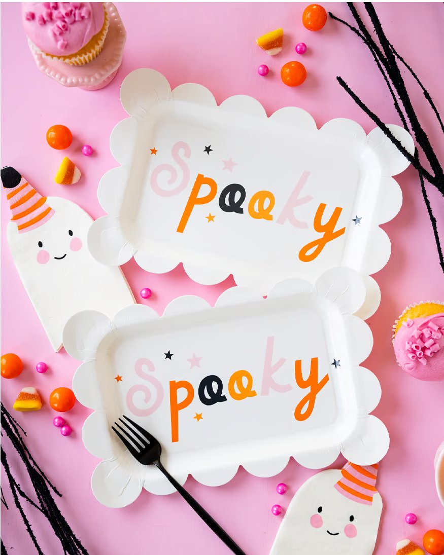 Hey Pumpkin Spooky Paper Plate - PaperGeenius