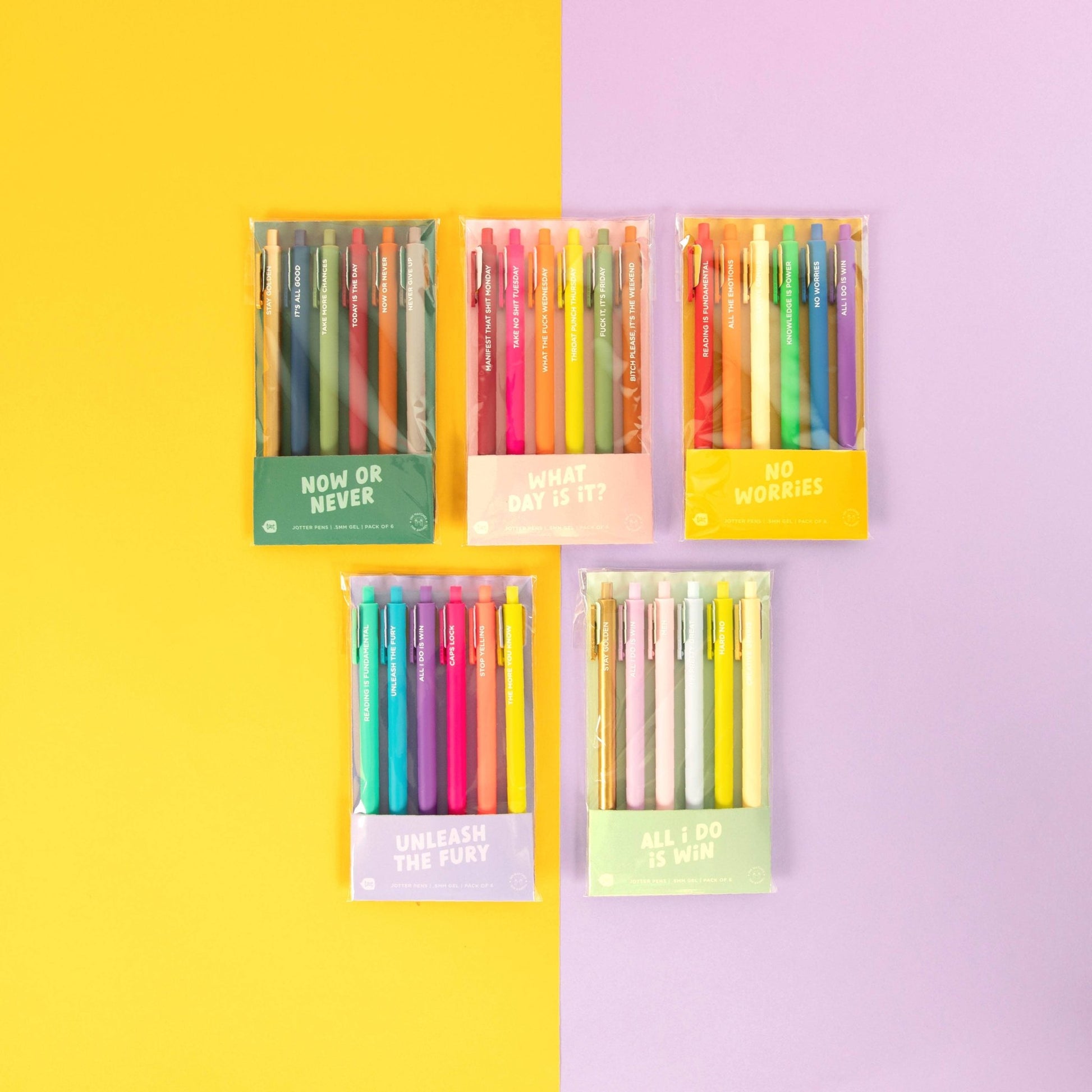 Jotter Sets - 6 pack (Top Sellers!!): Unleash The Fury - PaperGeenius