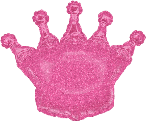 Jumbo Pink Crown Balloon 36" - PaperGeenius