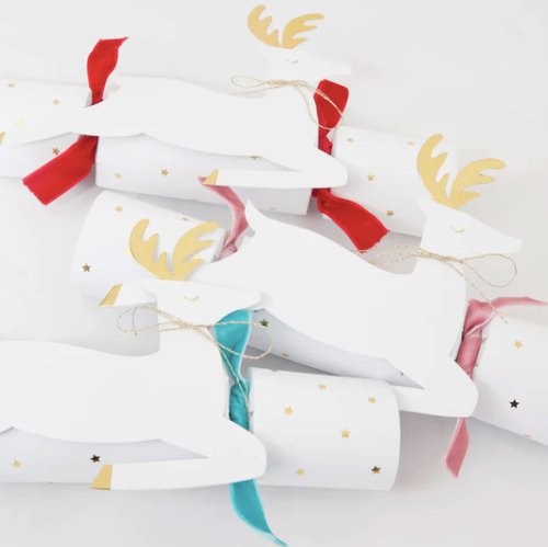 Leaping Reindeer Medium Crackers (x 6) - PaperGeenius