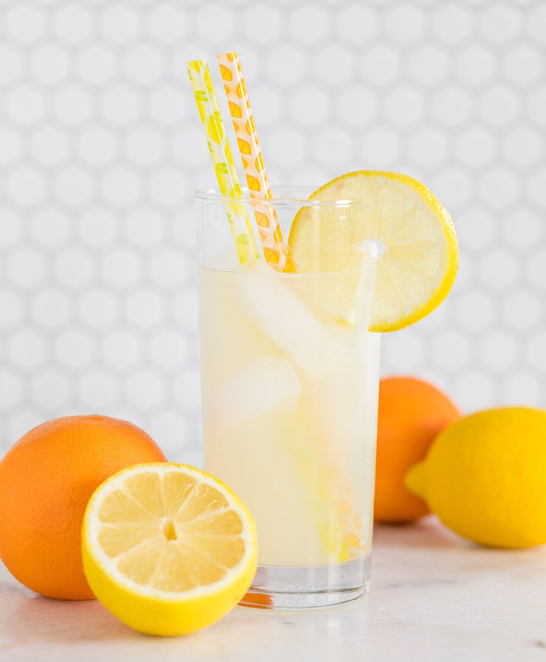 Lemons & Oranges Reusable Straws - PaperGeenius