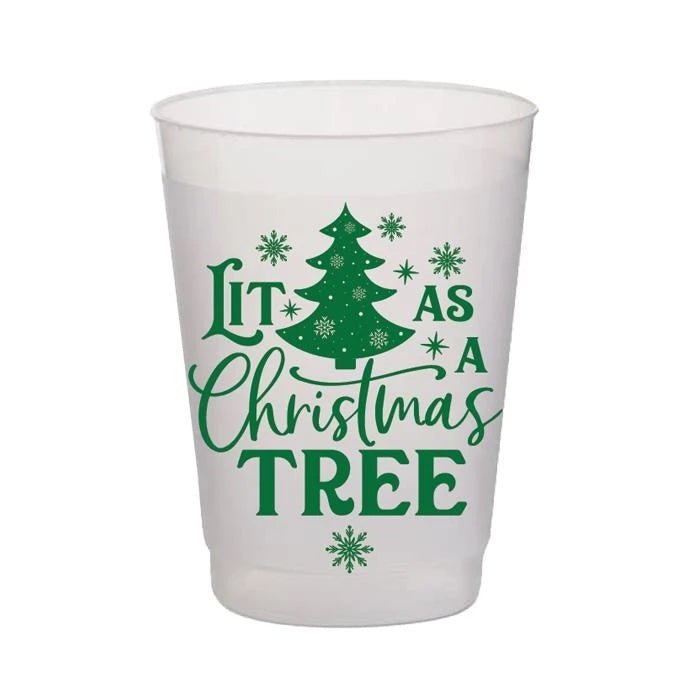 Lit As A Christmas Tree Frost Flex Cup - PaperGeenius