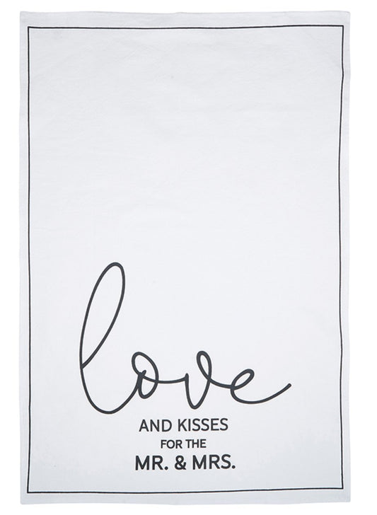 Love and Kisses - Tea Towel - PaperGeenius