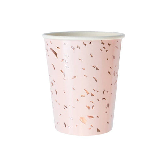 Manhattan - Pink Confetti Paper Cups - PaperGeenius