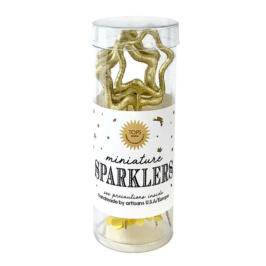 Mini Gold Sparklers Star in Tube - PaperGeenius