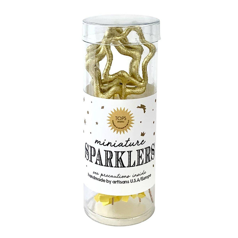 Mini Gold Sparklers Star in Tube – Party Geenius