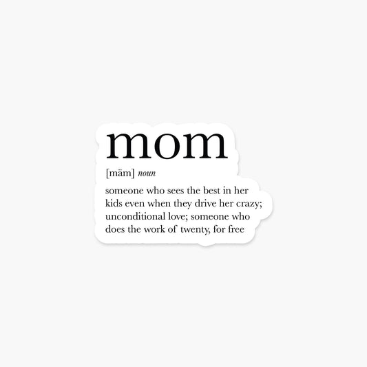 Mom Definition 3.45 x 2.3 in - Baby & Mother Sticker - PaperGeenius