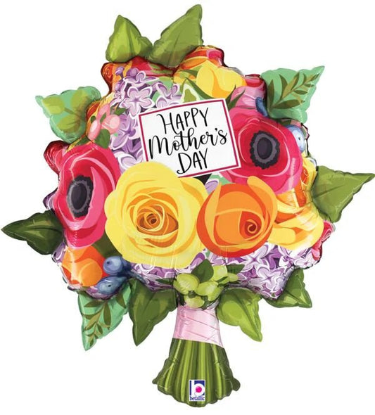 Mother's Day Flower Bouquet 31″ Balloon - PaperGeenius