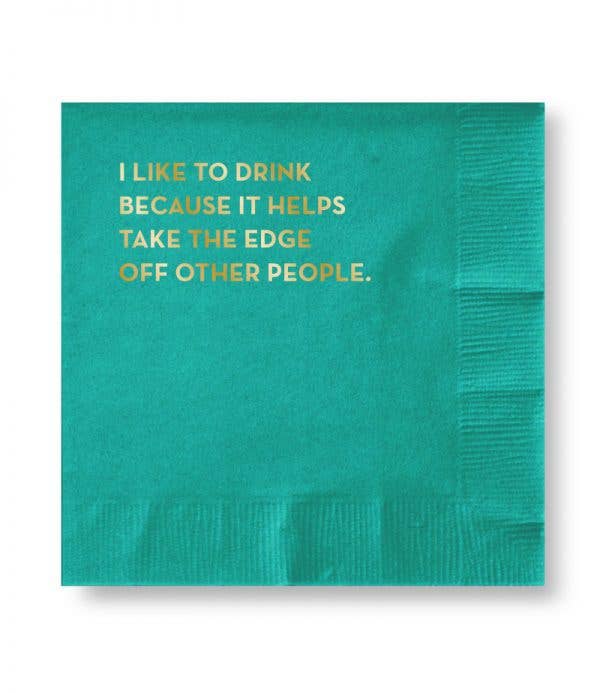 Other People Napkins (Teal With Gold Foil) - PaperGeenius
