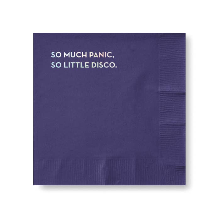 Panic Napkin (Plum with holographic foil) - PaperGeenius
