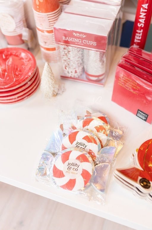 Peppermint Guest Napkins - PaperGeenius