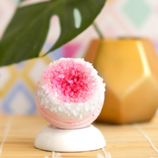 Pink Geode Bath Bomb - PaperGeenius