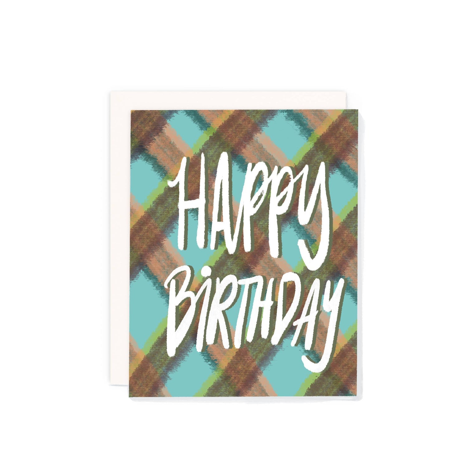 Plaid Happy Birthday Card - PaperGeenius