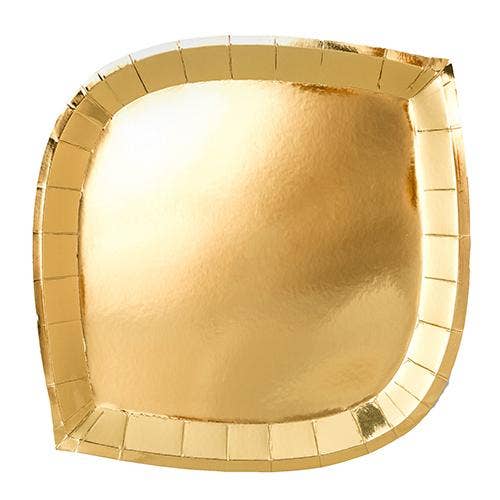 Posh Gold to Go Dessert Plates - PaperGeenius
