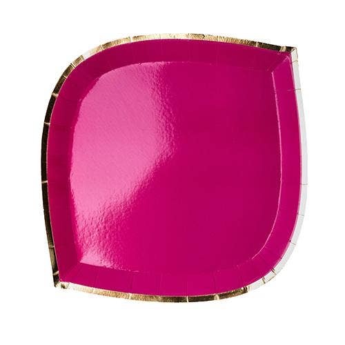 Posh Pinky Dessert Plates - PaperGeenius