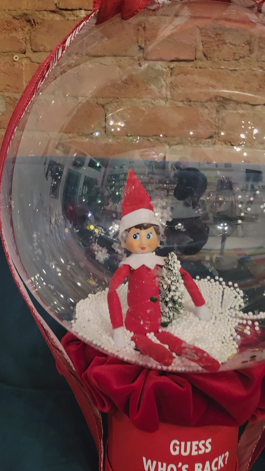 Elf on The Shelf - Red Custom Orb Balloon