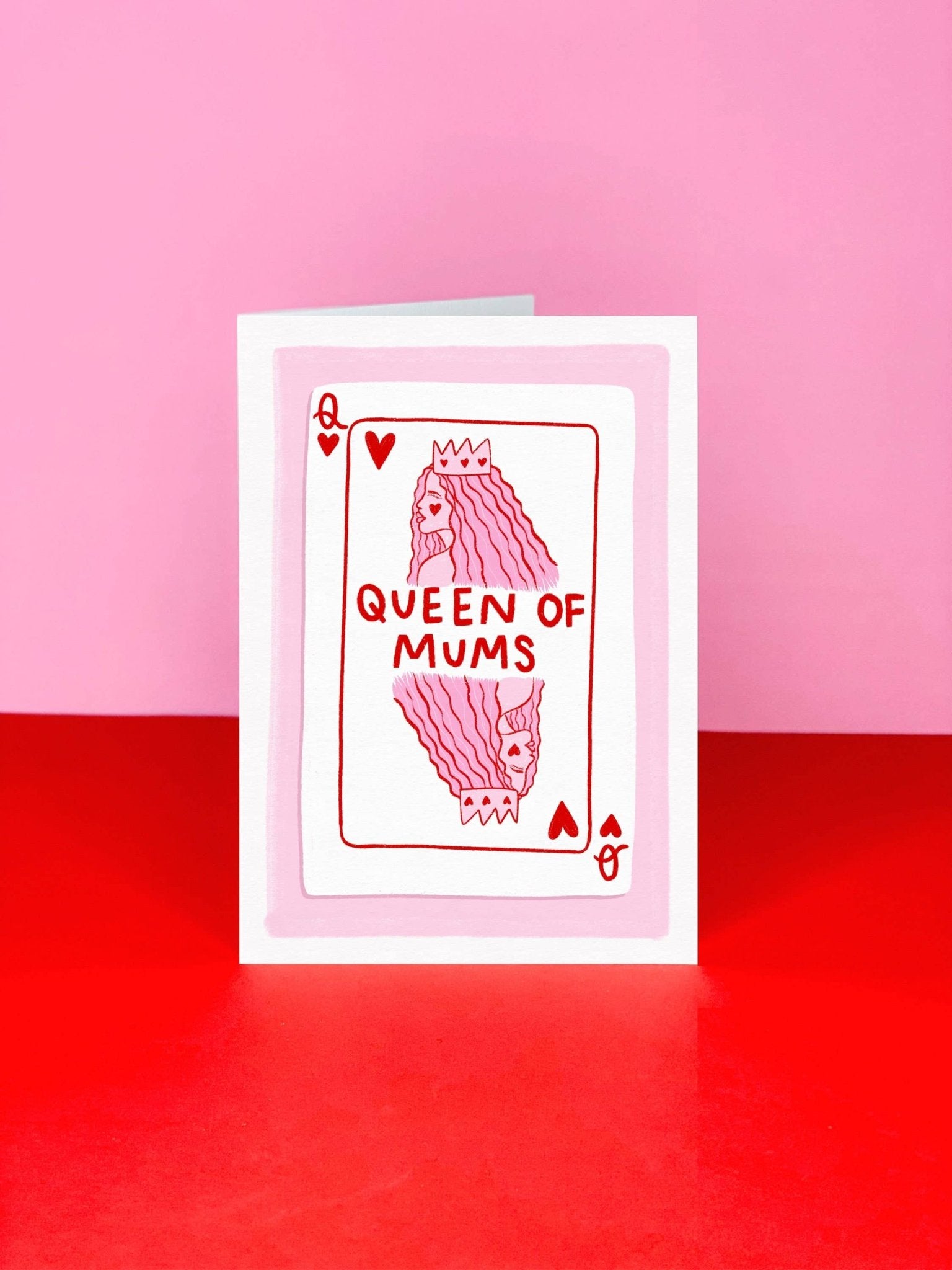 Queen of Mums Birthday card - Playing cards style Card - PaperGeenius