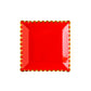 Red Scallop 9" Plates - PaperGeenius