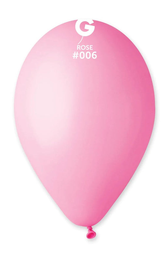 Rose Pink 12" Latex Balloon #06 - PaperGeenius