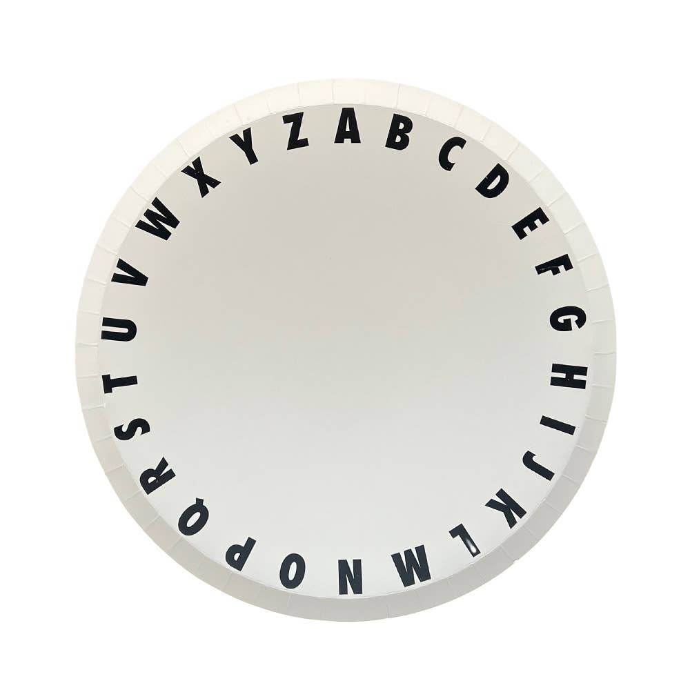 School Days ABC Large Plates - PaperGeenius