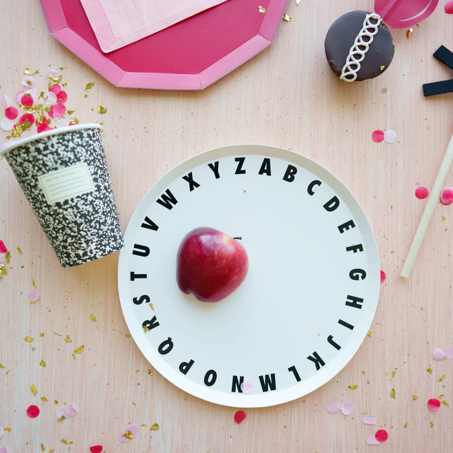 School Days ABC Large Plates - PaperGeenius
