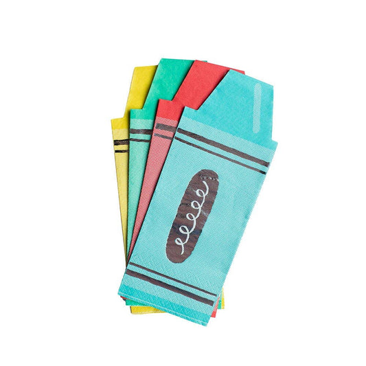 School Days Large Crayon Napkins - PaperGeenius
