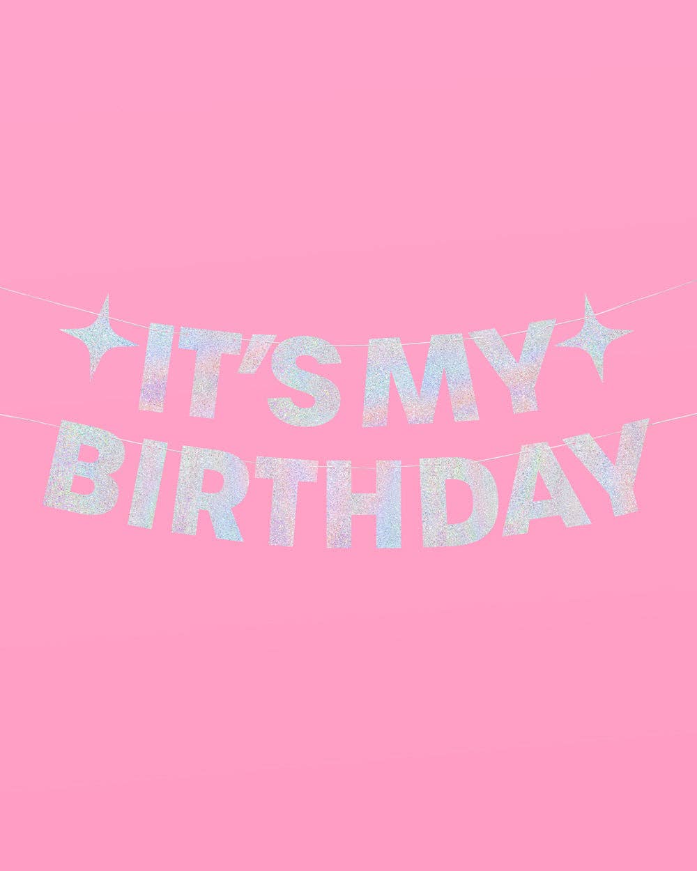 Shimmer Birthday Foil Banner, Party Supplies, Bday Decor - PaperGeenius