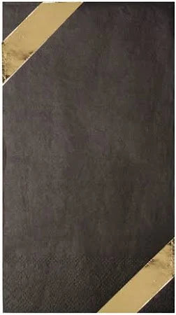 Black textured surface with gold geometric pattern
