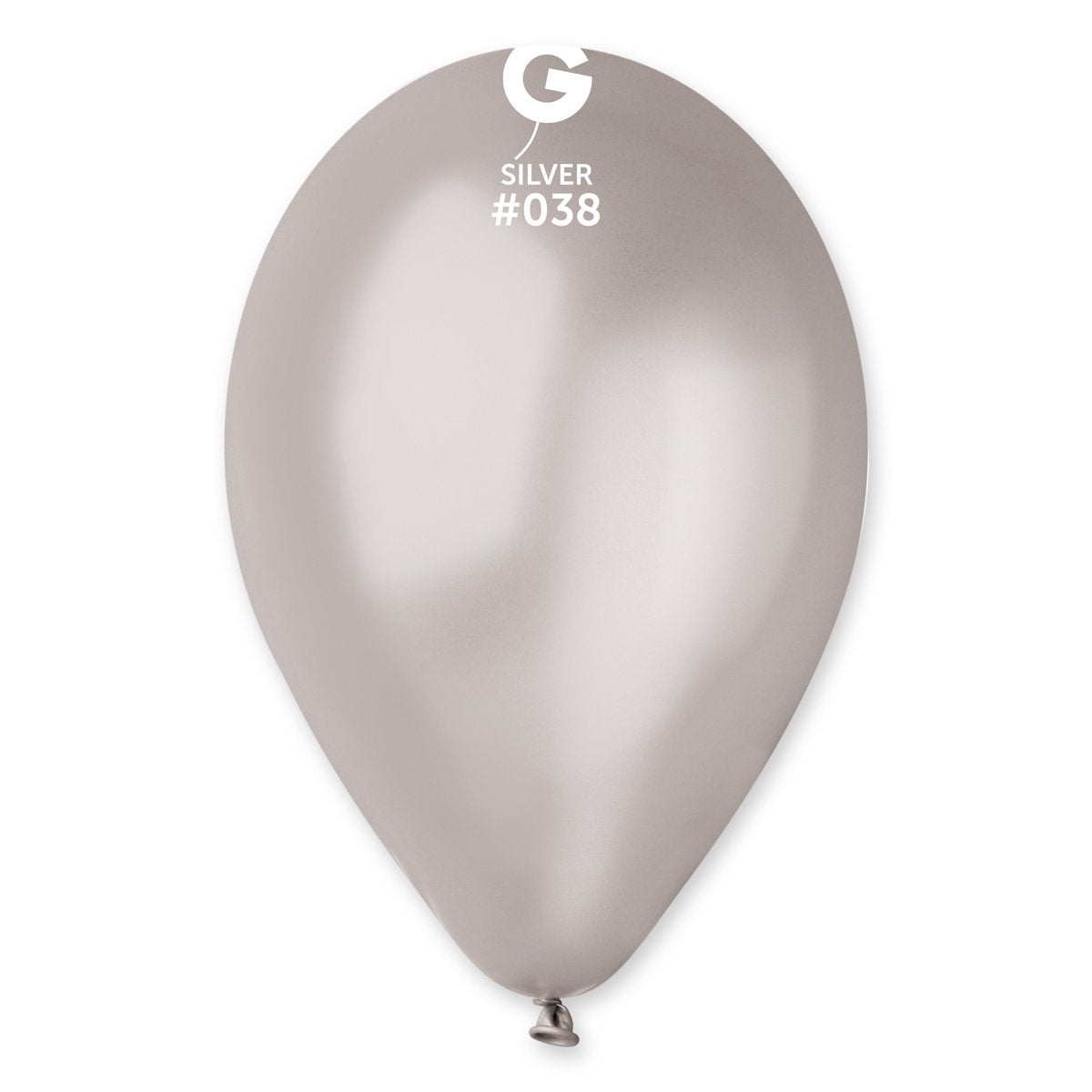 Silver Metallic Latex Balloon #038 - PaperGeenius