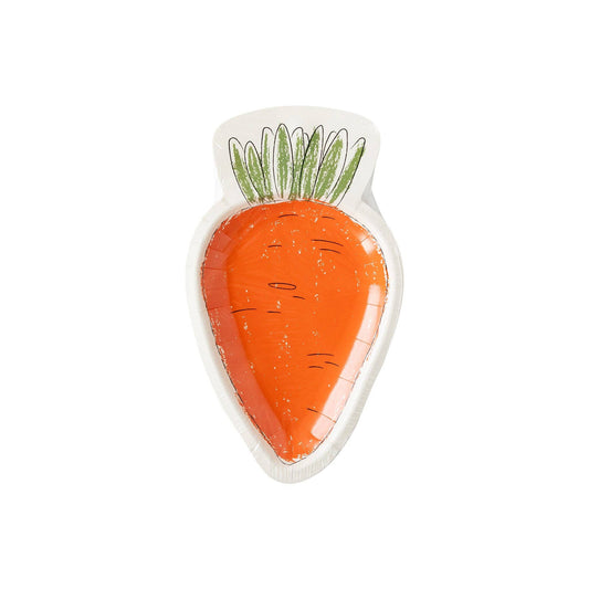 Sketchy Carrot Shaped Plate - PaperGeenius