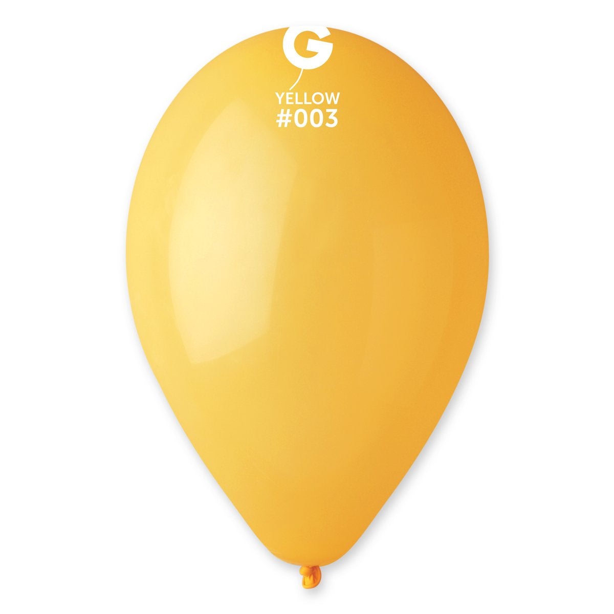 Solid Yellow Latex Balloon #003 - PaperGeenius