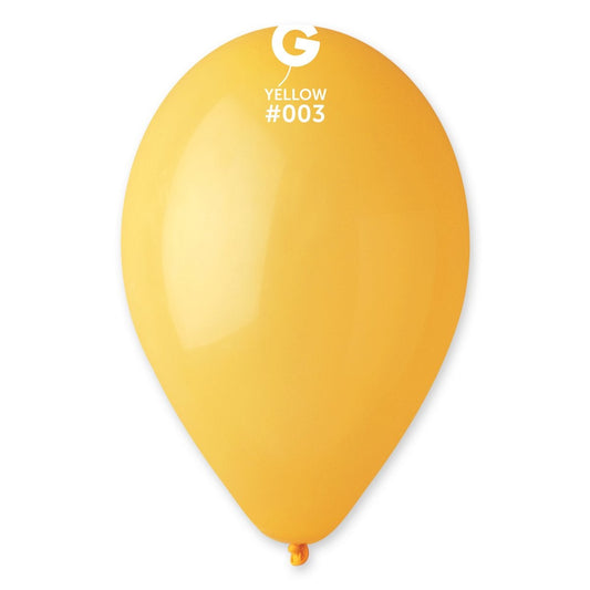 Solid Yellow Latex Balloon #003 - PaperGeenius