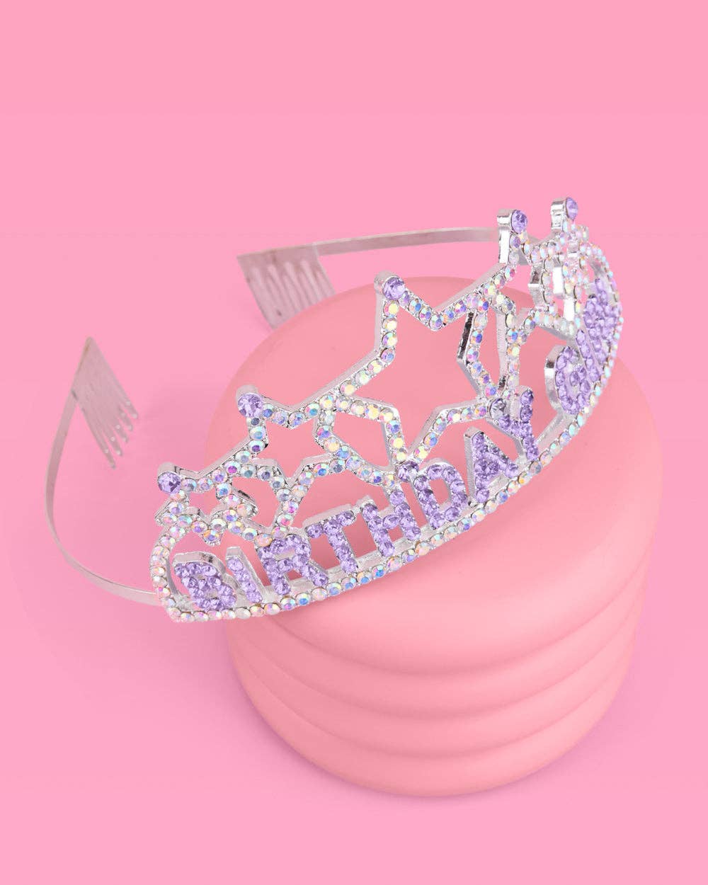 Star Rhinestone Birthday Tiara, Bday Gift, Acessory - PaperGeenius