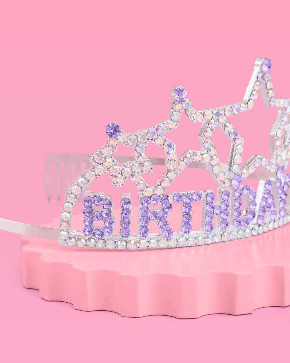 Star Rhinestone Birthday Tiara, Bday Gift, Acessory - PaperGeenius