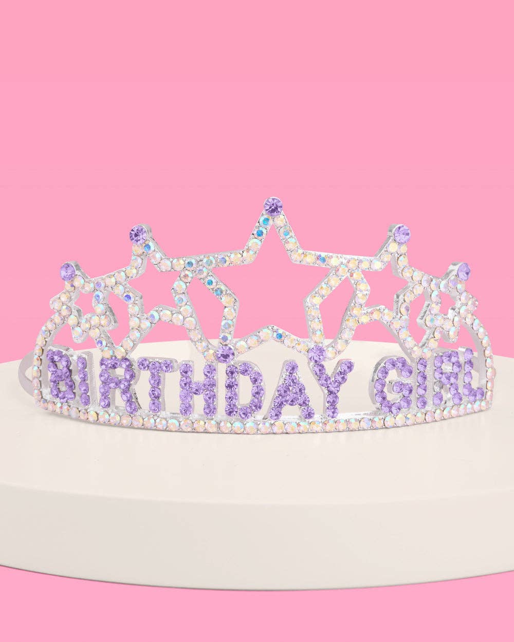 Star Rhinestone Birthday Tiara, Bday Gift, Acessory - PaperGeenius