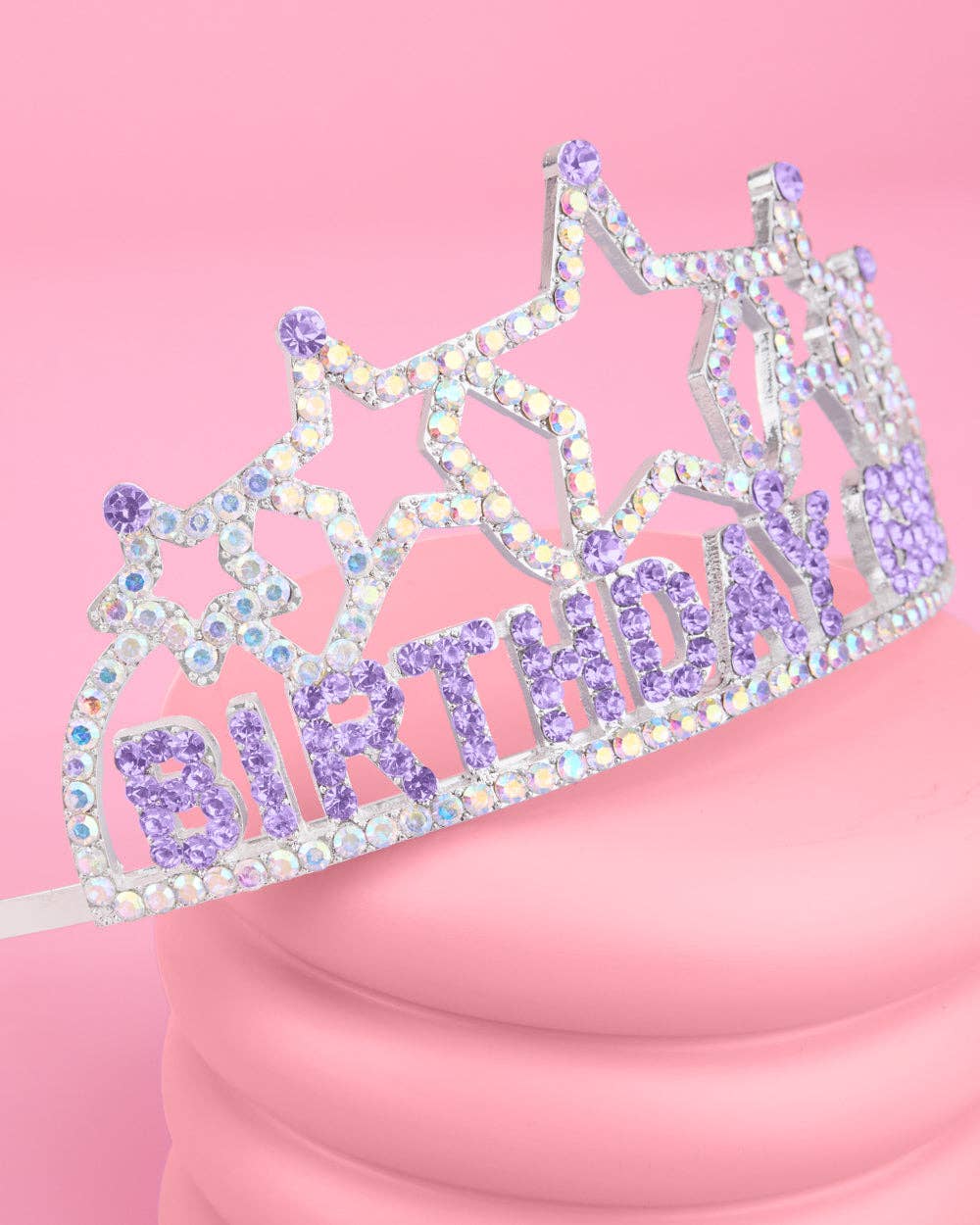 Star Rhinestone Birthday Tiara, Bday Gift, Acessory - PaperGeenius