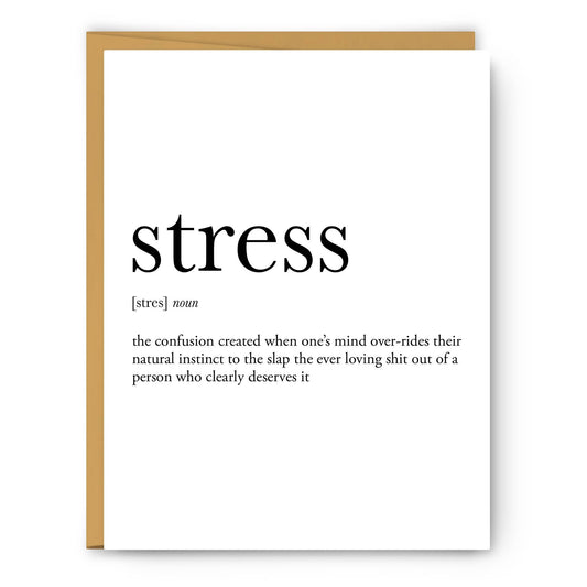 Stress Definition - Everyday Card - PaperGeenius