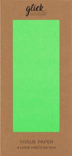 TISSUE PLAIN NEON GREEN (4 SHEETS) - PaperGeenius