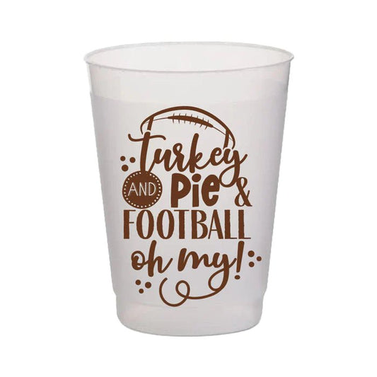 Turkey and Pie & Football Oh My! Frost Flex Cup - PaperGeenius