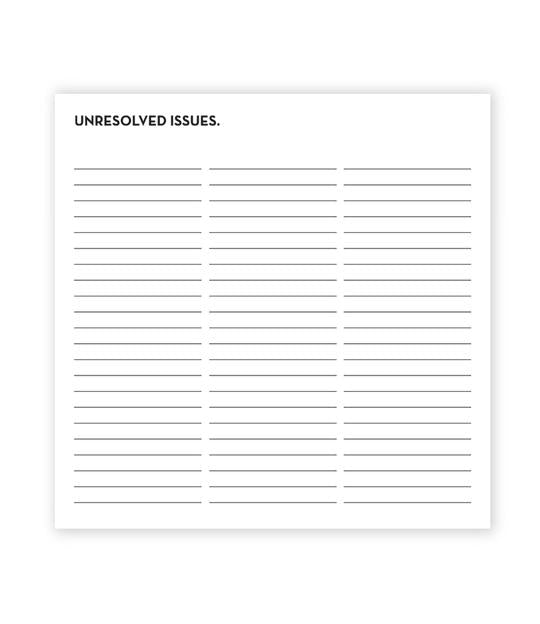 Unresolved Issues List-A-Lot - PaperGeenius