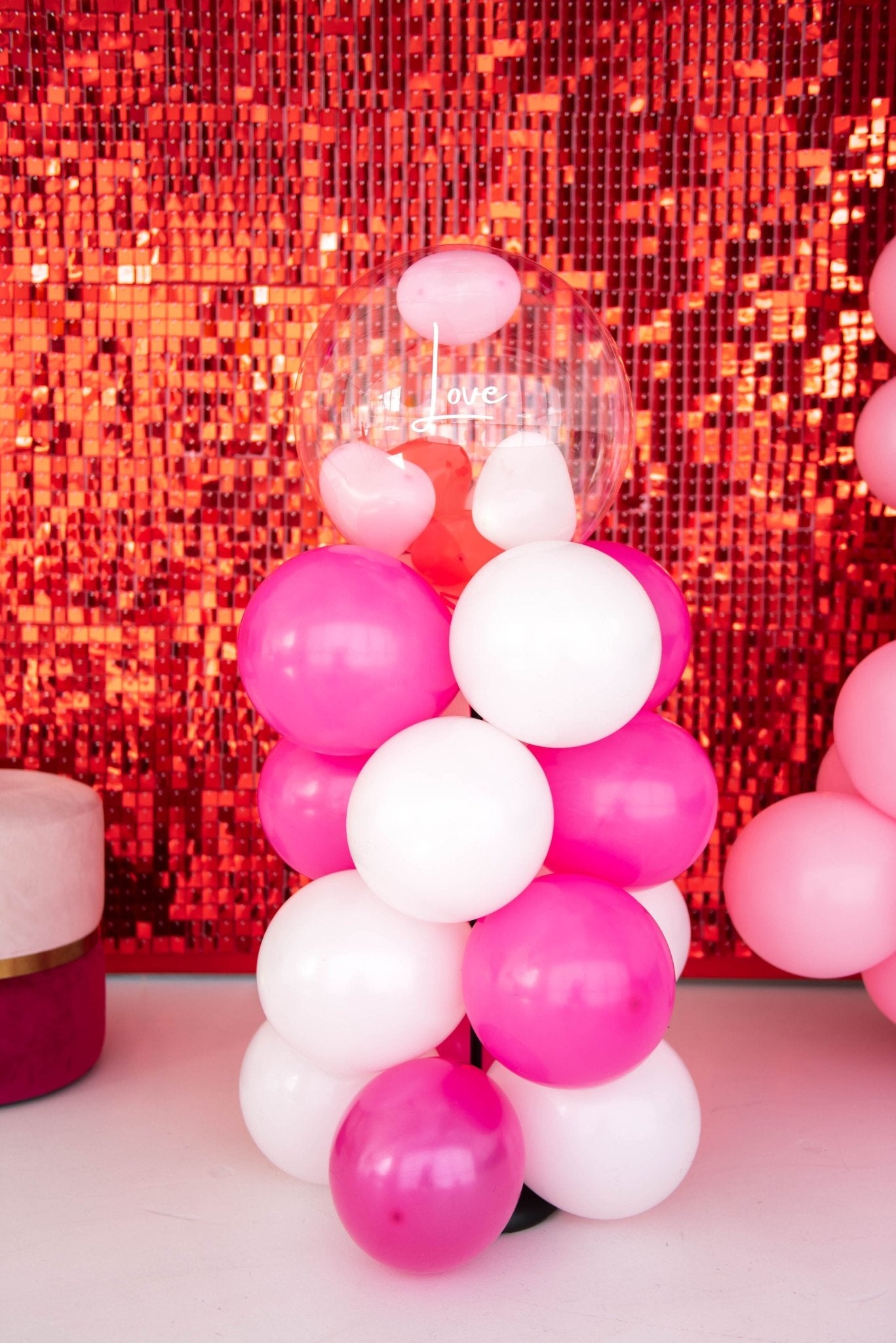 Valentine Balloon Love Tower - PaperGeenius