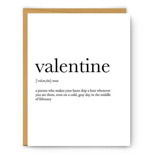 Valentine Definition - Valentine's Day Card - PaperGeenius