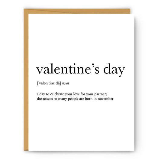 Valentine's Day Definition - Valentine's Day Card - PaperGeenius