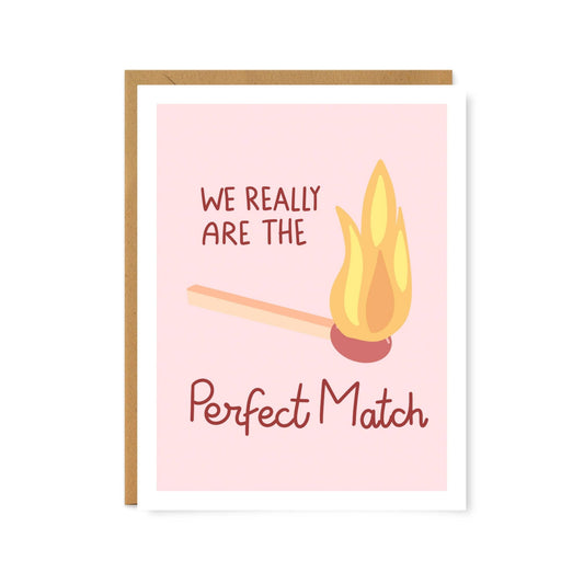 We Really Are The Perfect Match Valentine's Day Card - PaperGeenius