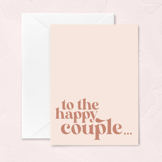 Wedding Day Greeting Card - Retro Font To the Happy Couple - PaperGeenius
