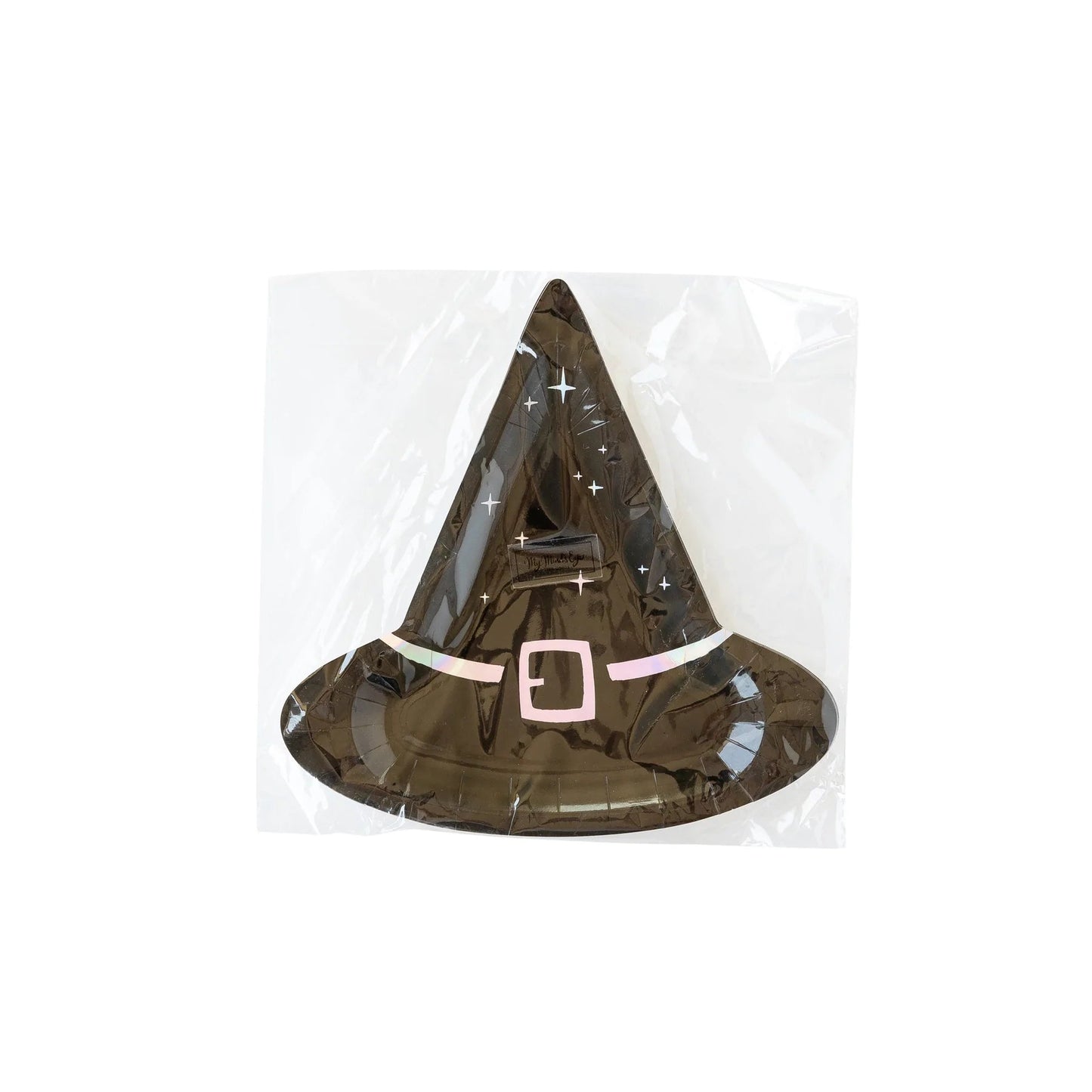 Witching Hour Witch Hat Shaped Plate - PaperGeenius