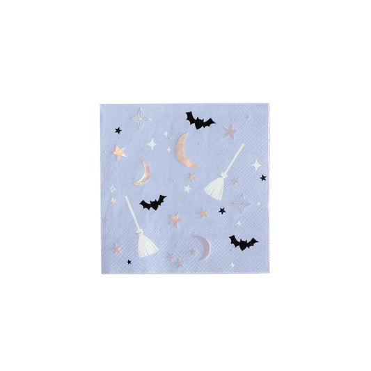 Witching Hour Witch Icons Cocktail Napkin - PaperGeenius