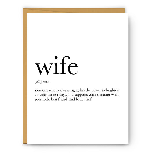 Wife Definition - Greeting Card