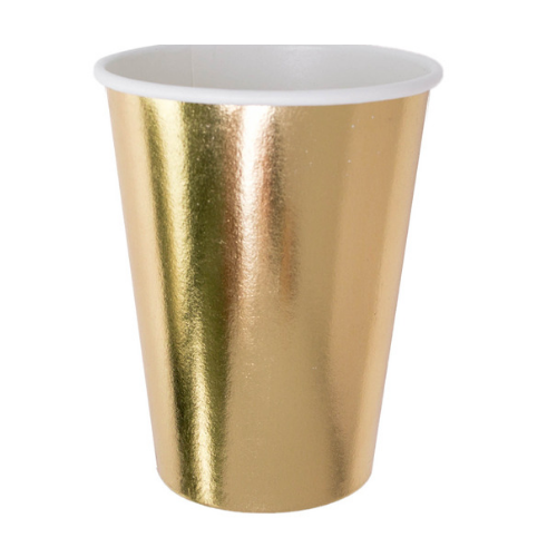 Posh Gold Cups, Gold To Go - 8 Pk.