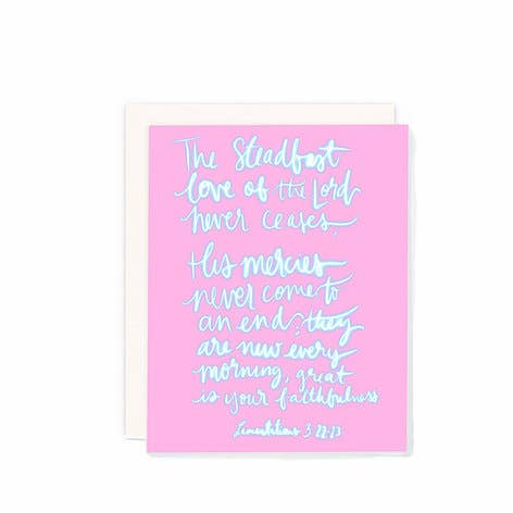 Lamentations 3:22-23 "NEW MERCIES"